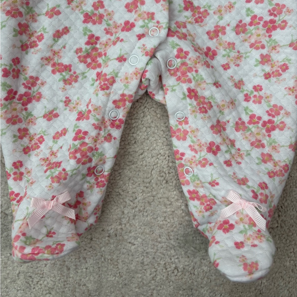 Laura Ashley Pink Floral Footie - Picture 5 of 12